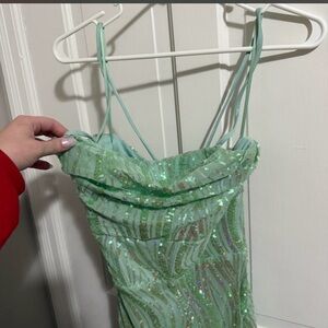 Windsor Green mint sequin dress